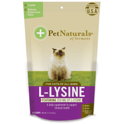 Pet Naturals of Vermont L-Lysine for Cats Chicken Liver - 60 Chewables