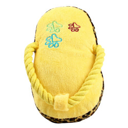 Creative Slipper Shaped Knot Rope Ball Chew Dog Puppy Toy Pet Chew Toy YELLOW